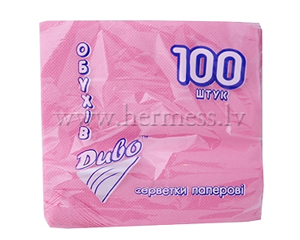 Papra galda salvetes, 100 salvetes iepakojum, 1 slnis